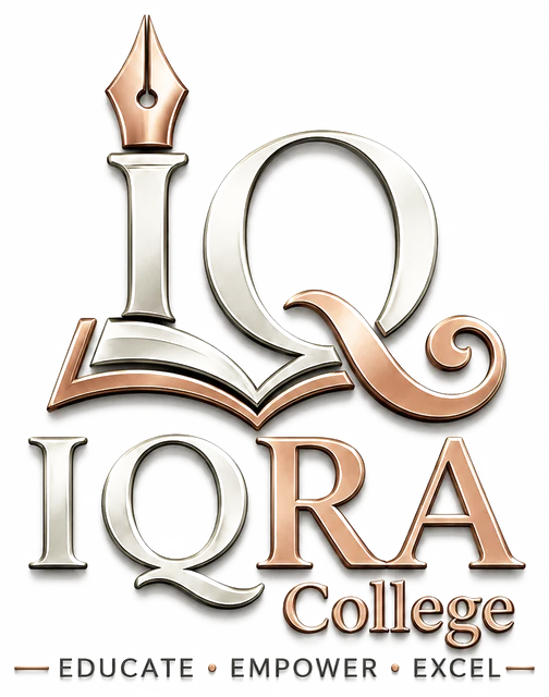 IQRA College logo: Educate, Empower, Excel